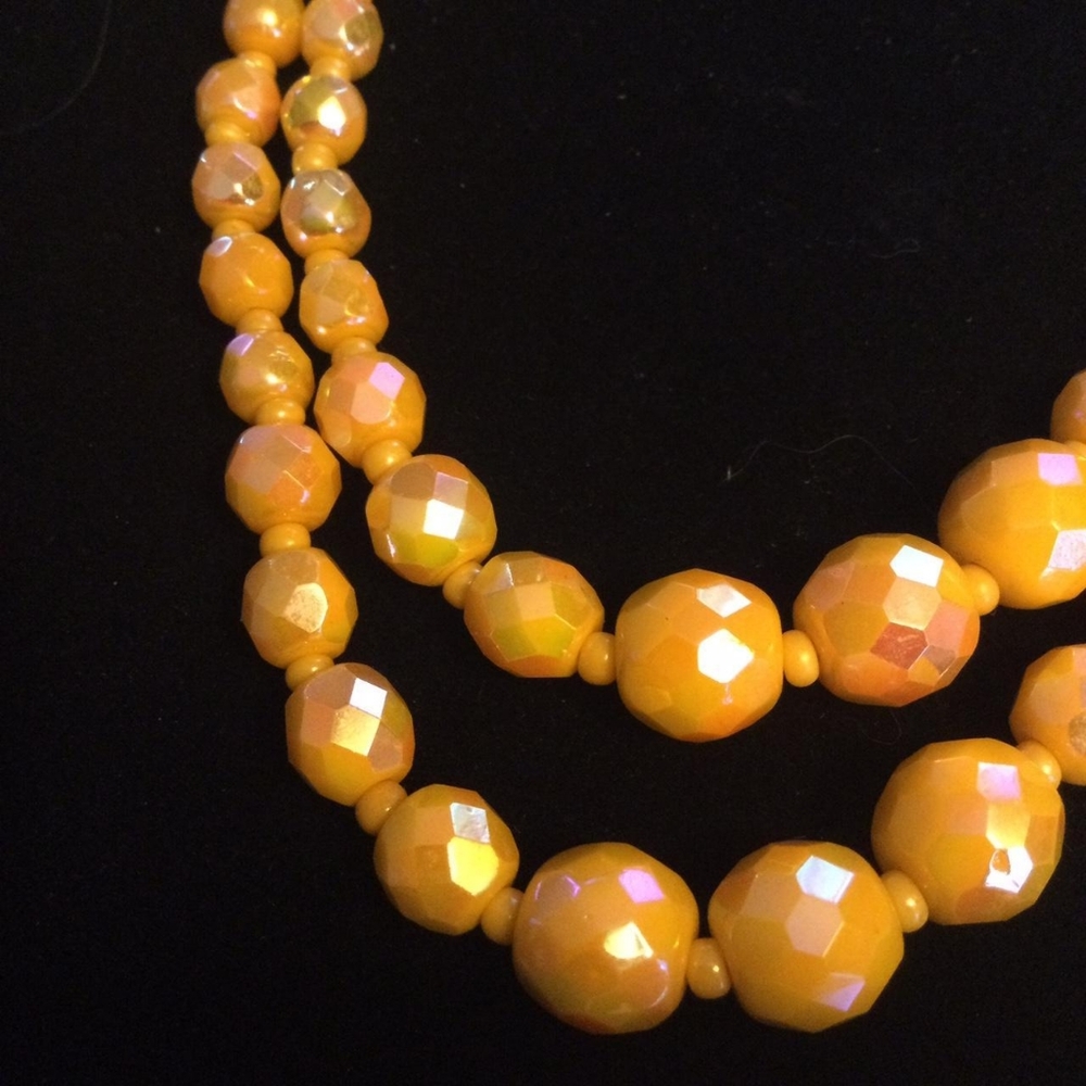 Vintage orange W. Germany necklace